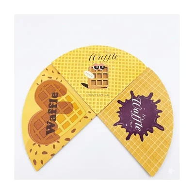 Premium Designer Regular Size Waffle Cone with Inside Protective Moisture Barrier(Pack-100 Pcs)