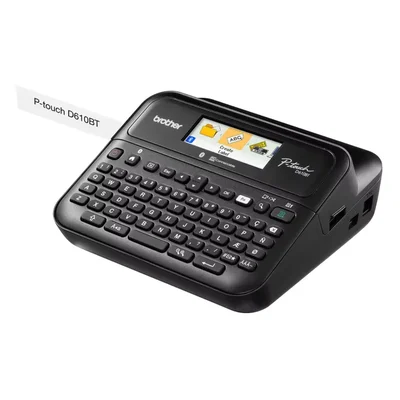 Brother 24mm Bluetooth USB Desktop Business Label Maker with Full Color LCD Screen Display PT-D610BT