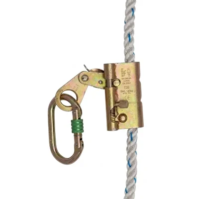 ABRIGO AB-300 Detachable Steel Rope Grab Fall Arrester, for 14mm-16mm Polyamide Lifeline Rope, EN 353-2 Certified
