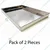 Pack of 2, 16.5X20.5 inch Dhokla Tray, Stainless Steel 304