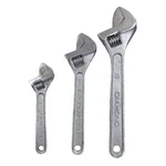 Premium Quality Diamond Adjustable Spanner 6" 8" 10" Single Sided Open End Wrench (Pack of 3)