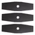 Heavy Duty 3 Pieces 10 Inch 2 mm Diamond Cut 2T Blade For Petrol Brush Cutter, BC-151