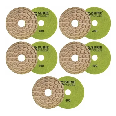Surie Polex 4 inch Round Diamond Polishing Pads for Grinding & Polishing (4U2) - Pack of 10