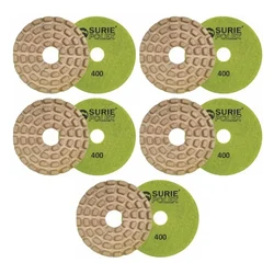Surie Polex 4 inch Round Diamond Polishing Pads for Grinding & Polishing (4U2) - Pack of 10