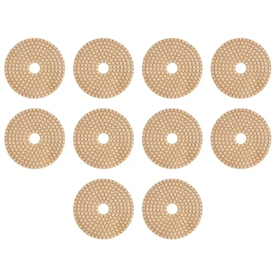 Surie Polex 4 inch Round Diamond Polishing Pads for Grinding & Polishing (5U1) - Pack of 10