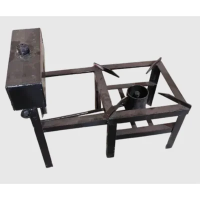 Mild Steel 12 x 12 Inch Oil and Diesel Bhatti for Commercial Food Processing Units with Blower