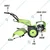 AIVA ITALY AV-720 DX 7HP 4 Stroke Self Start Power Tiller Back Rotary with AIR Cooled Diesel Engine, Suitable for Weeding
