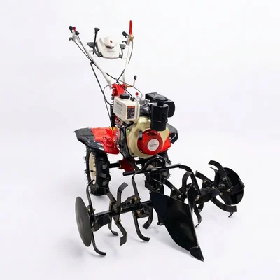 Mecstroke 7HP Diesel Power Tiller (173F) with Ridger, 32-Blade Rotavator, Side Discs & Double Shock Absorber