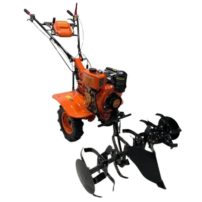 Mecstroke 7 HP (173F) 247 cc Diesel Power Tiller with Ridger Attachment & Shocker Absorber