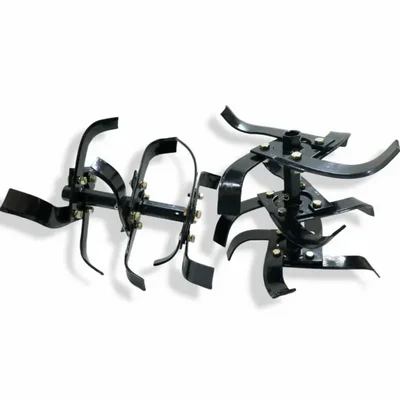 Heavy Duty 13 Inch 3 Row Rotavator Set (24 Blades, 2 Shafts and 24 Nuts) for 5 to 12 HP Diesel Power Tiller