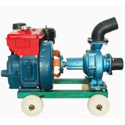Heavy Duty 3 Inch 4 HP Diesel Engine Water Pump With Trolley