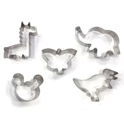 5 Shape Stainless Steel Cookie Cutter Set for Cake Decoration and Fruit/Food Cutting, Clay Craft for Kids