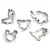 5 Shape Stainless Steel Cookie Cutter Set for Cake Decoration and Fruit/Food Cutting, Clay Craft for Kids