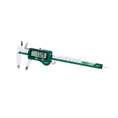 Insize Digital Caliper 0-200 mm Range Ip67 Waterproof Stainless Steel Body, 1195-200 Model No.