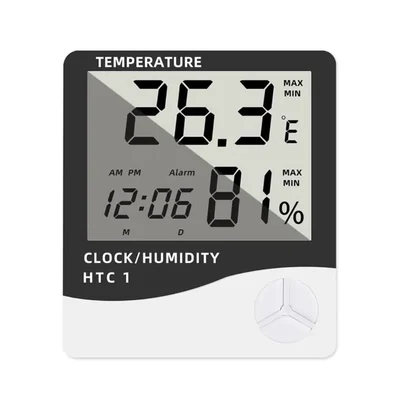 Labico -10°C to +50°C Digital Hygrometer Thermometer Humidity Meter Clock HTC-1