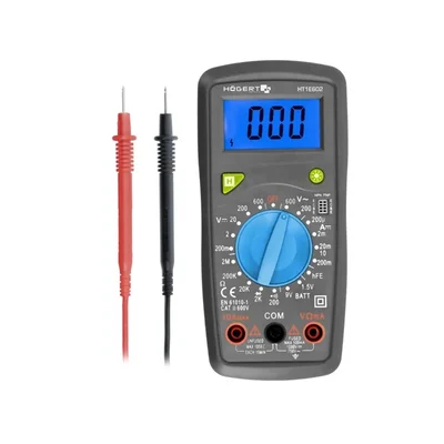 Högert Technik 600V 10A 1999 Counts Digital Universal LCD Multimeter Tester HT1E602