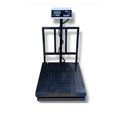 Tesla 500 x 500 mm 200kg Capacity Mild Steel Checkered Platform Weighing Machine,With 6 month battery warranty(CKEP 530)