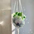 Ecofynd 6 Inch Hanging Disco Ball Planter and White Cotton Macrame Plant Hanger for Home Décor(POT030)