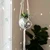Ecofynd 6 Inch Hanging Disco Ball Planter and White Cotton Macrame Plant Hanger for Home Décor(POT030)