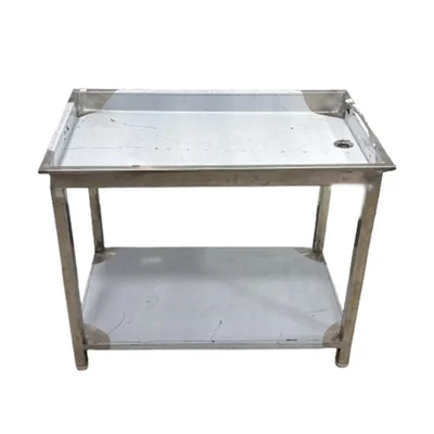 Vinayak Machine 45 X 24 X 34 inch Dish Landing Table with 1 Undershelf and Stainless Steel Body