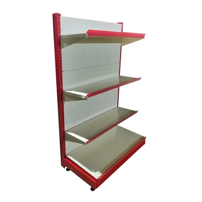 Ironic 5 feet x 3 feet 4 Shelves Slotted Channel Display Rack For Multipurpose Uses 