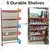 Ironic 6 feet x 3 feet 5 Shelves Slotted Channel Display Rack For Multipurpose Uses