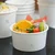 5000 Pcs, 50 ml White Disposable Bagasse Paper Container with Lid for Picnic, Travel, Food Truck