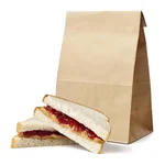 50Pcs, 1Kg Capacity 70 GSM Disposable Brown Multipurpose Usage Paper Bags for Shopping, Packaging