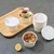 1000 Pcs, 250 ml White Disposable Paper Container with Lid for Salads, Soups, Desserts 