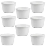 100ml x 1000pcs White Disposable Small Paper Tubs without Lid, 195GSM for Picnic, Travel, Food Truck