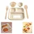 POCHEON 25Pcs of 3 Compartment Rectangular Plate, 180 & 250ml Bowls, Spoons, Forks and Napkin