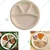 POCHEON 25 Pcs, 11 Inch 4-Section Sugarcane Bagasse Plates for Outdoor and Indoor Events