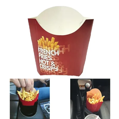 100 Pcs Multi Color Disposable French Fries Snack Holder for Party, Picnic, Delivery & Takeaway