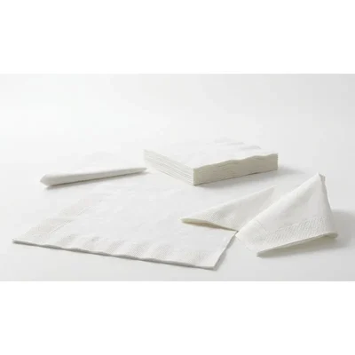 HORECA (500 Pcs), 2 Ply 33cm White Tissue Paper Napkins for Snacks, Parties and Daily Use Tough Super Absorbent Tissues