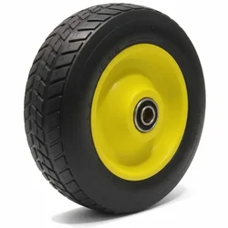 Heavy Duty  200 x 45 MM 100 Kg Load Capacity Double Bearing Solid Rubber Wheel