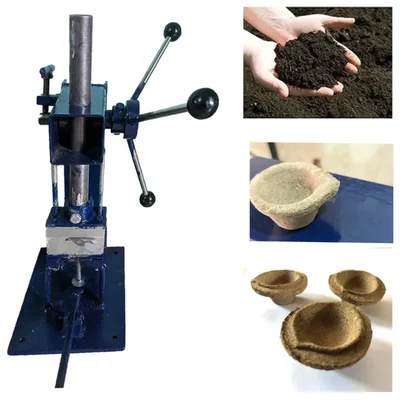 Made in India Manually Operated Cow Dung Diya Making Machine, 300 Pcs/Day Output Capacity