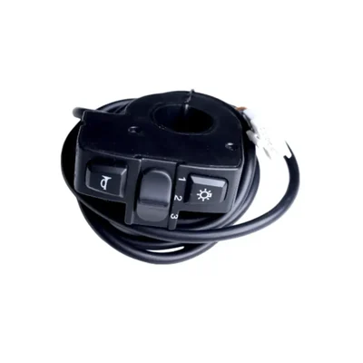 ALTER DK31-1S 24-48V 3-Level PAS Light Horn Switch Set E-Bike Black ABS