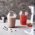 1000pcs, 300ml Clear Plastic Glass with Dome Lids for Iced Coffee, Soda, Smoothies and Shakes
