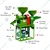 Domestic Combined Rice Mill and Pulverizer with 3HP Electric Motor