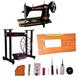 Jaco 1200 Stitches/Min Tailor Model Domestic Sewing Machine With Table, Stand & Accessories Combo Pack 