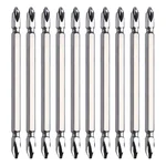 Dongcheng 10 Pcs 100 mm Double Head Philips Screwdriver Bit Set