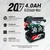 Dongcheng 12.7 mm (1/2") 20V Cordless Impact Wrench with Battery, Charger, Max Torque 488 N.m (DCPB488) (Type EM)