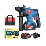 Dongcheng 22 mm Cordless Rotary Hammer With 4-Mode, R/F Function & Battery-Charger, 1400 RPM (DCZC22)