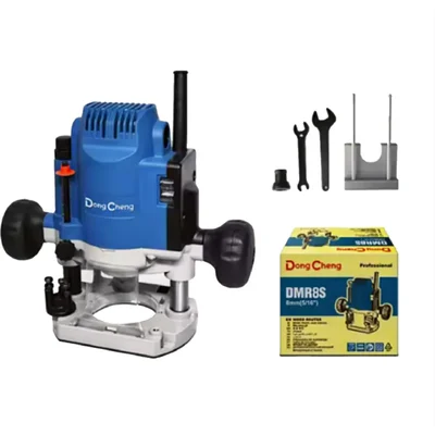 Dongcheng 8mm (5/16") 900 Watt Powerful Wood Router With Accessories, 26000 RPM (DMR8S)