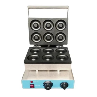 6 Slot Electric Donut Waffle Maker, SS Body, 1700 W