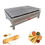 Vinayak Machine 16 X 36 inch Table Top SS Dosa Bhatti with 8mm Plate Thickness and 33 Inch Single RV Burner