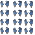 Delight 12 Pair 7 Gauge Single Dotted White Hand Gloves MD0782-W(50)