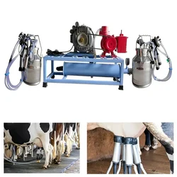Double Bucket Milking Machine, 20x2 Liter With 3HP Motor