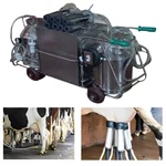 Commercial Double Bucket & Cluster 20x2 Liters Electric Milking Machine with 0.25 HP Motor