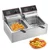Commercial Stainless Steel Double Deep Fryer 6+6 Litres